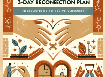 Plan de reconexión de 3 días: microacciones para volver a sentir cercanía