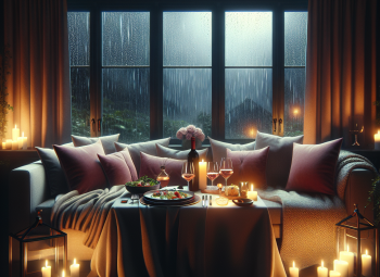 Cita en casa con lluvia: 9 ideas para una noche acogedora y sensual