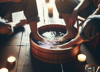 Baño de pies compartido: ritual íntimo para días de estrés