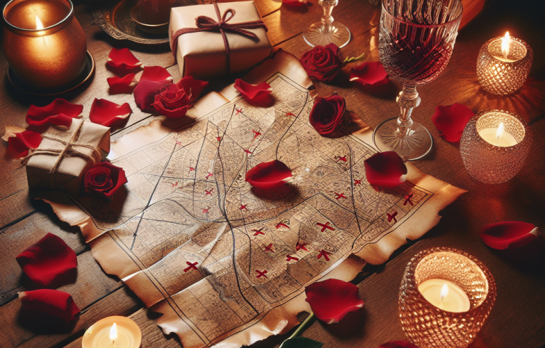 Juego de pistas por casa: búsqueda del tesoro romántica y sensual