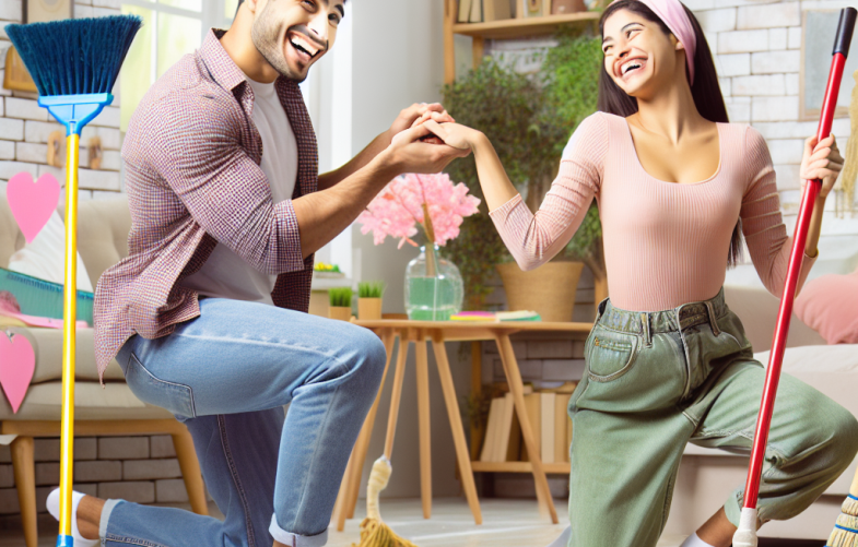 Cómo convertir limpiar en juego: coqueteo cotidiano sin parecer ridículo